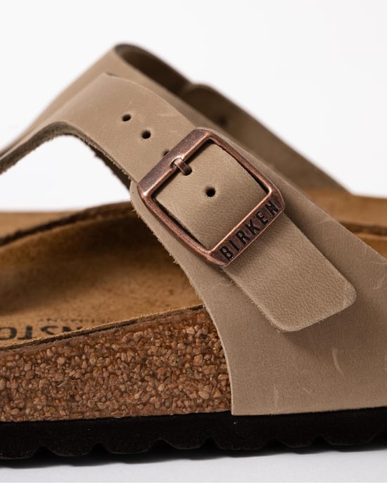 Gizeh Natural Oiled Leather Sandals in Tan - Image 6