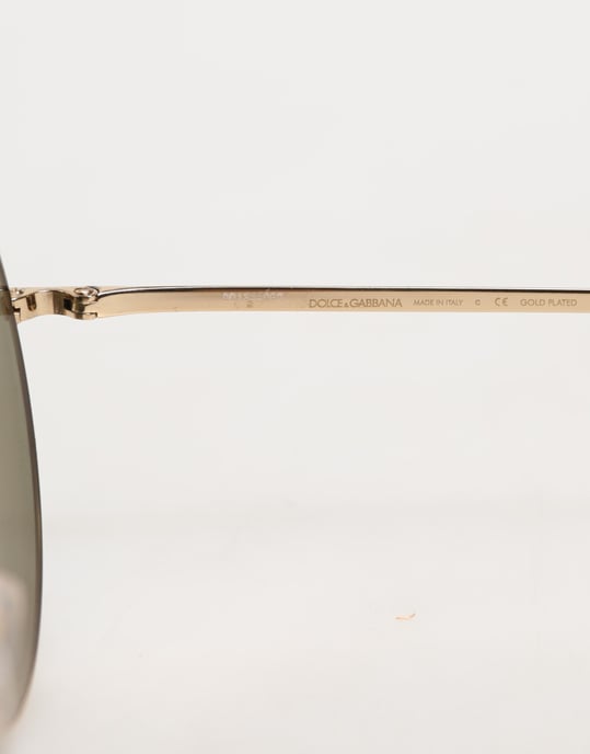 Gouden Metalen Ronde Zonnebril - Image 4