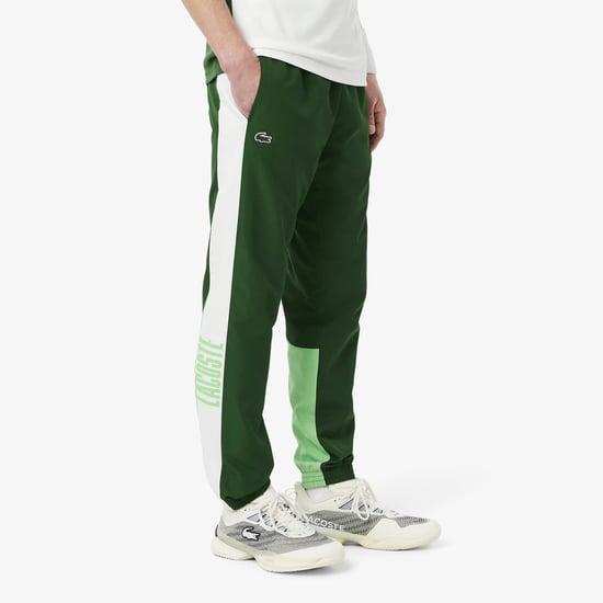 Men's Lacoste Sport Tennis Colour Block Joggers in Green - Image 2