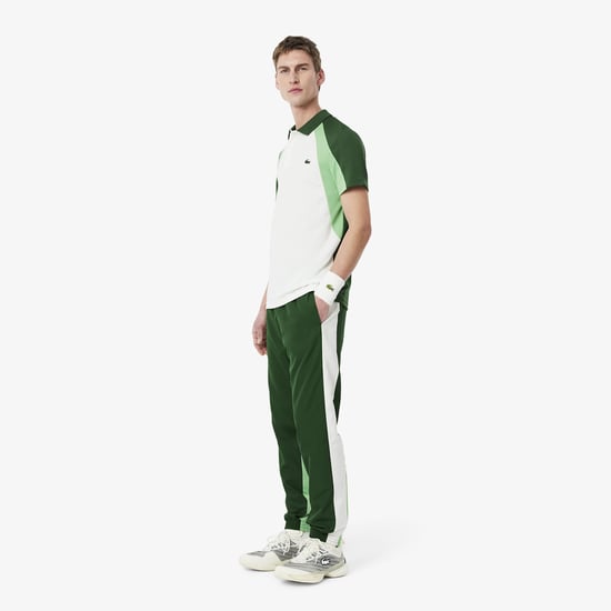Men's Lacoste Sport Tennis Colour Block Joggers in Green - Image 3