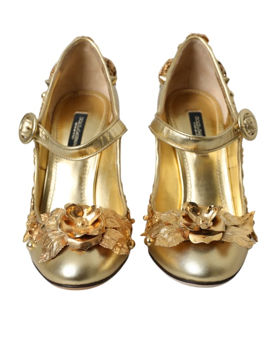 Gouden Mary Jane Pumps Hoge Hakkenstijl - Image 2