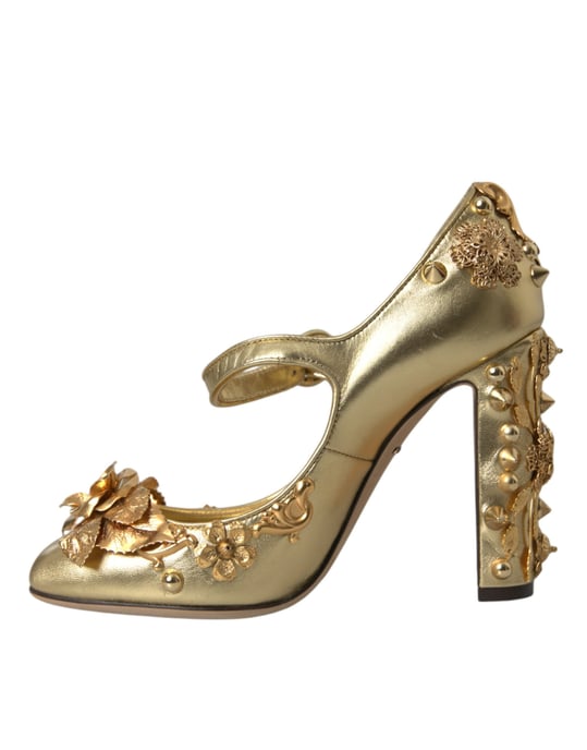 Gouden Mary Jane Pumps Hoge Hakkenstijl - Image 5