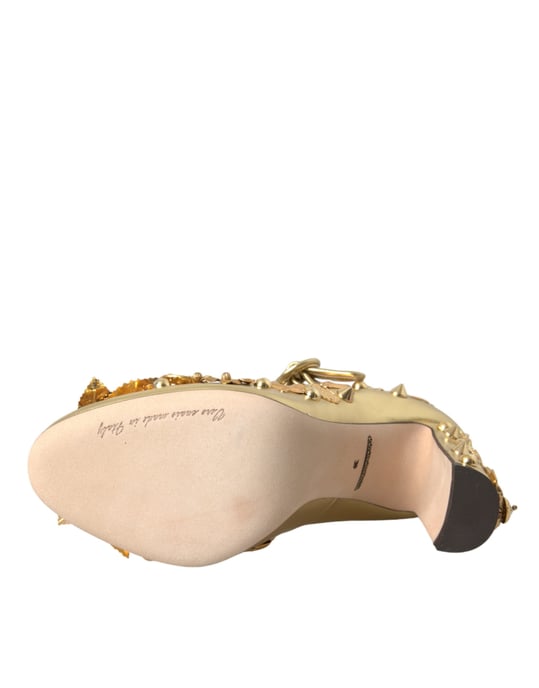 Gouden Mary Jane Pumps Hoge Hakkenstijl - Image 6