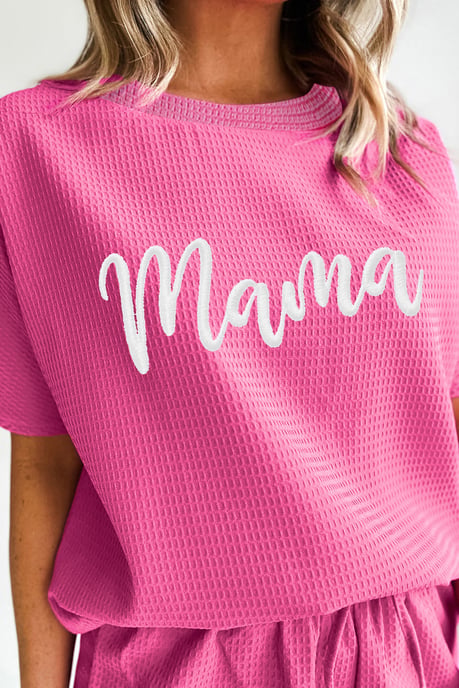 Mama Waffle Knit Loungewear Set - Image 3