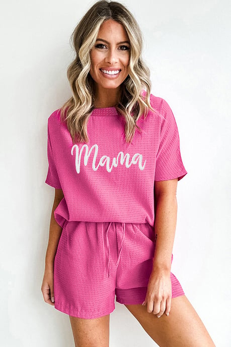 Mama Waffle Knit Loungewear Set - Image 4