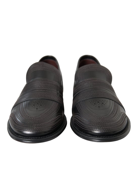 Leather Loafers Embroidered Slipon Style - Image 2