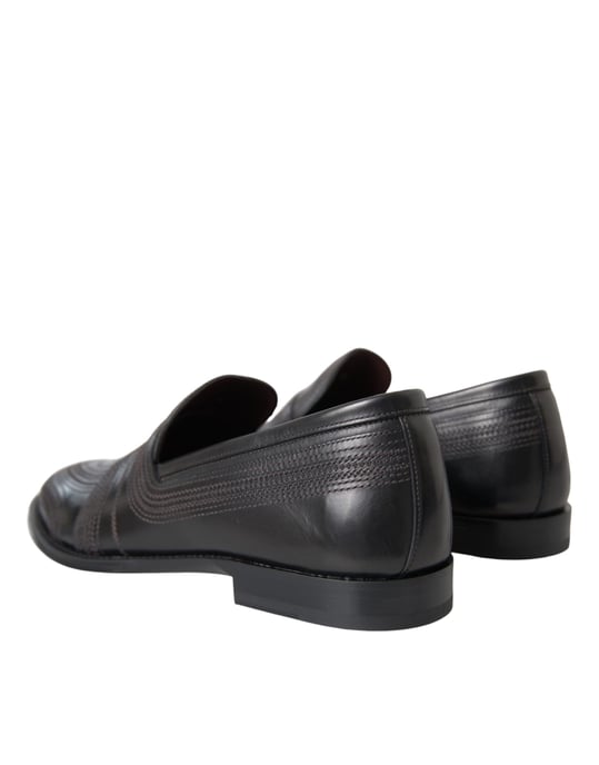 Leather Loafers Embroidered Slipon Style - Image 4