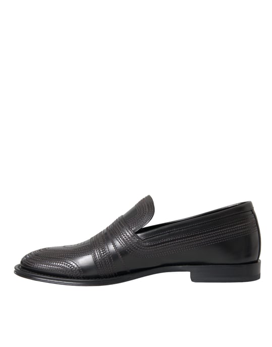 Leather Loafers Embroidered Slipon Style - Image 5