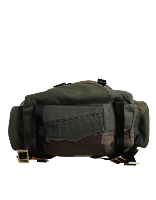 Militaire Groene Patchwork Reisrugzak - Image 3