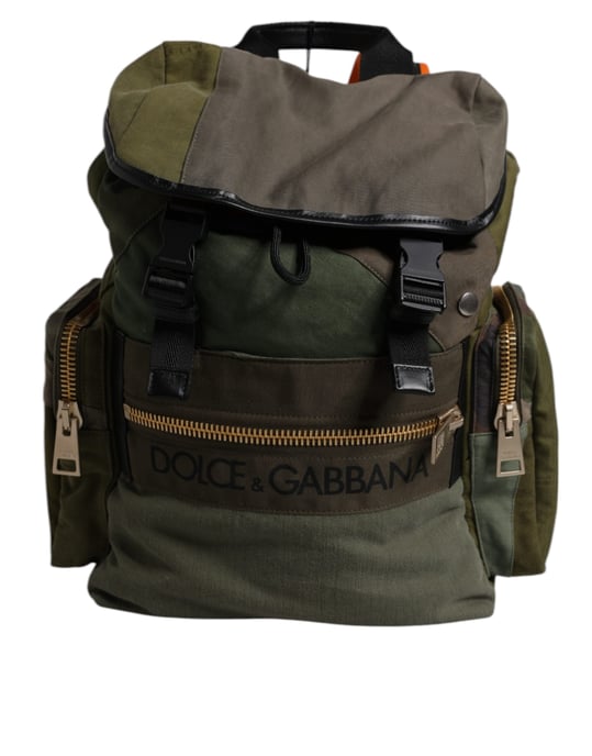 Militaire Groene Patchwork Reisrugzak - Image 5