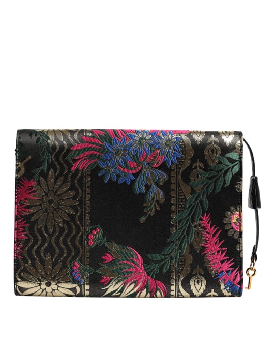 Multicolor Jacquard Floral Document Briefcase Bag - Image 3