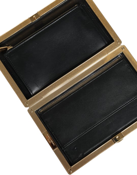 Flerfärgad Blomster Guldrahm Clutch Kvällsväska - Image 5