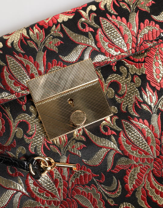 Multicolor Jacquard Bloemen Documenten Bureautas - Image 5