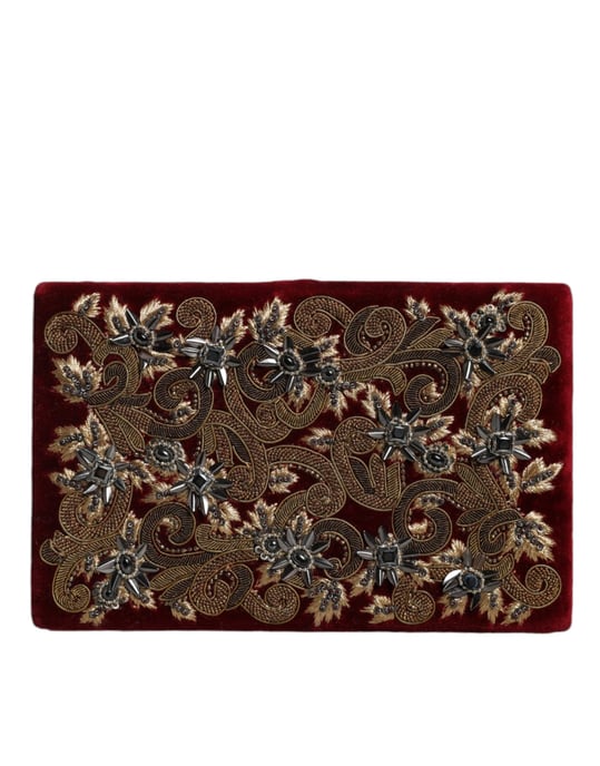 Rode Fluwelen Gouden Hoes Clutch Avondfeest Handtas - Image 2