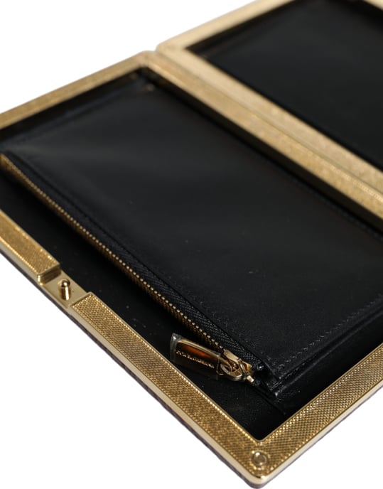 Maroon Leather Clutch Evening Crossbody Bag - Image 5