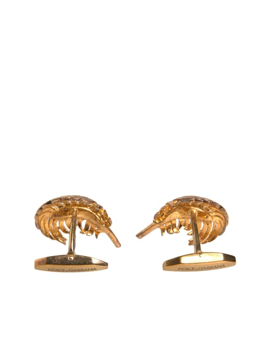 Guld 925 Sterlingsilver Kristallblad Manschettknapp - Image 3