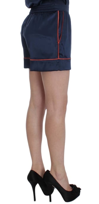 Zijden Shorts Met Oranjekleurige Afwerking - Image 4