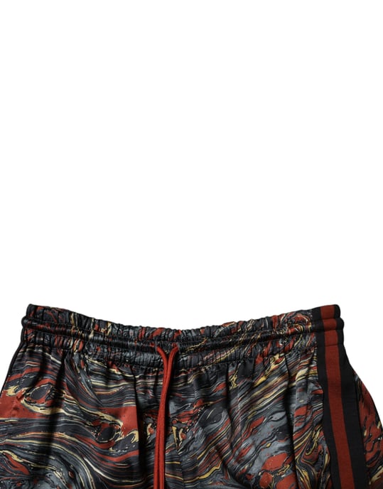 Marmorerade tryckshorts med dragsko - Image 5