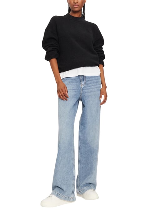 Mock Neck Relaxed Fit Sweater - Image 3