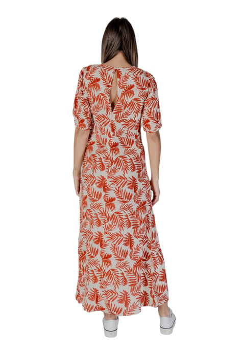 Bladprint Maxi-jurk V-hals Korte Mouwen - Image 2