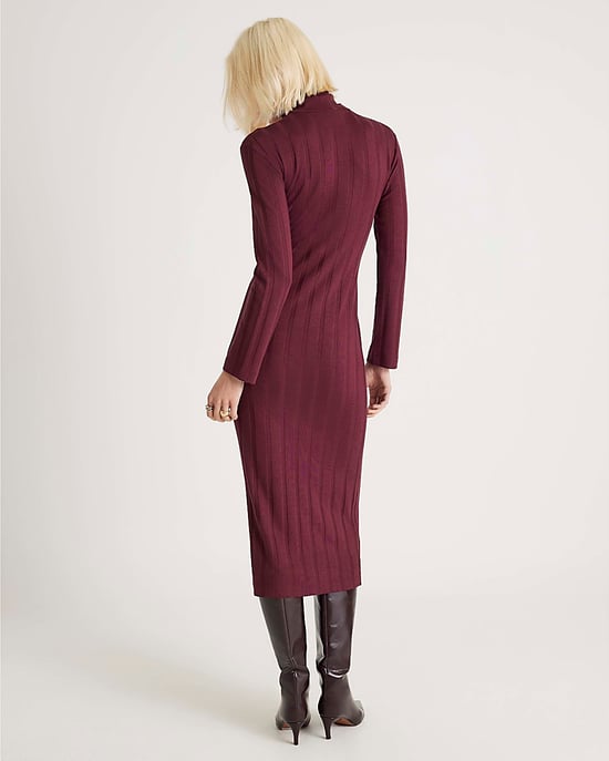 River Island Womens Midi Dress Red Cosy Wide Rib - Image 3