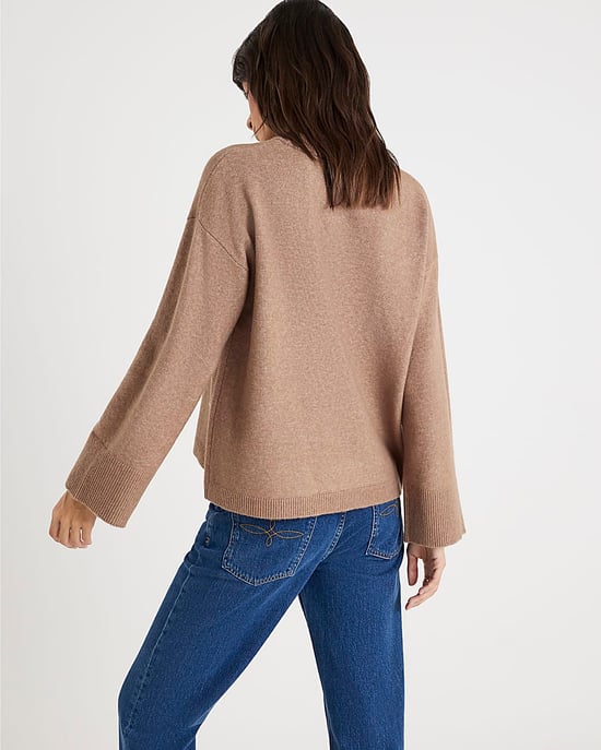 River Island Womens Jumper Brown Crew Neck Knitted - Image 3