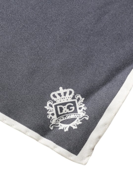 Gray Crown Logo Square Handkerchief Scarf - Image 3