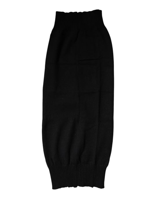 Zwarte Kasjmier Gebreide Neckerwarmer Foulard Sjaal - Image 3