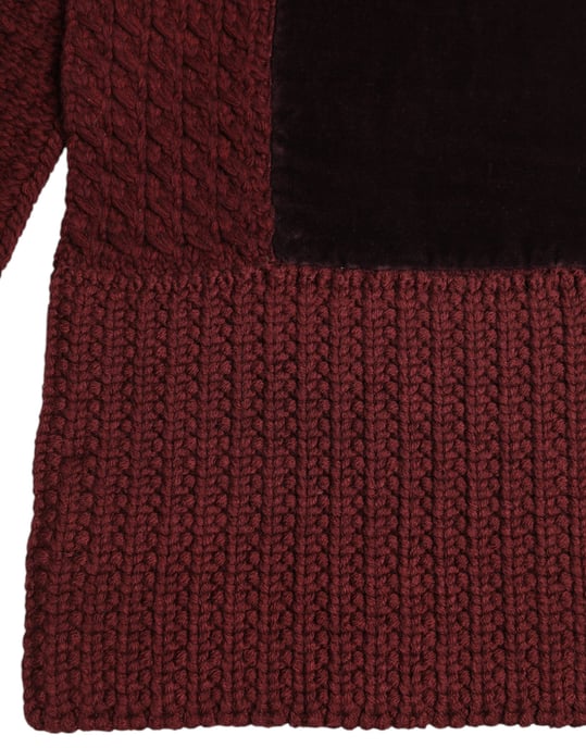 Bordeaux Zwart Halswarmer Wrap Sjaal - Image 3