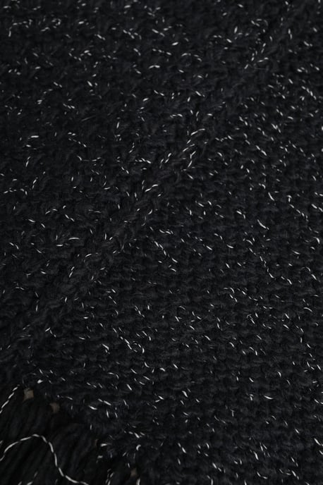Svart Kashmir Halsvärmare Inslängd Sjal Scarf - Image 4