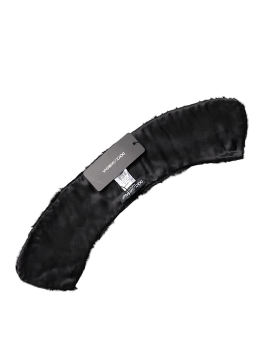 Black Lamb Fur Collar Women Neck Wrap Scarf - Image 2