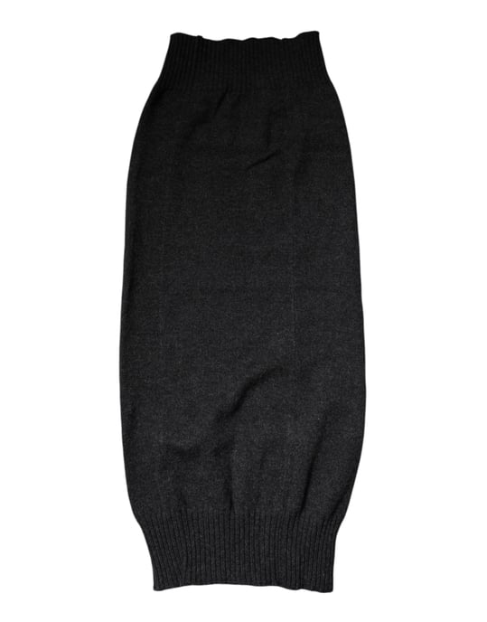 Svart Kasmir Stickad Halsvärmare Foulard Scarf - Image 1