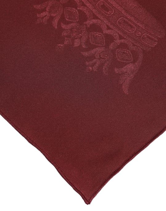 Vinröd Sidenkrön Fyrkantig Herrfoulard шал - Image 3