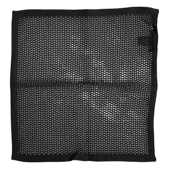 Svart mönstrad bomulls fyrkantig foulard-scarf - Image 2