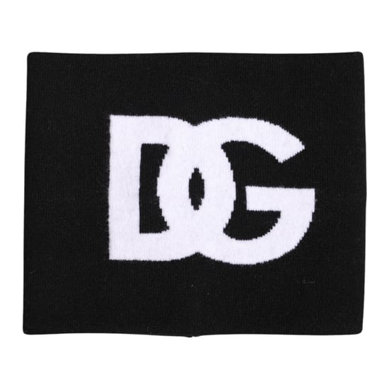 Svart Vitt Logotryck Stickad Halsvärmare Scarf - Image 4