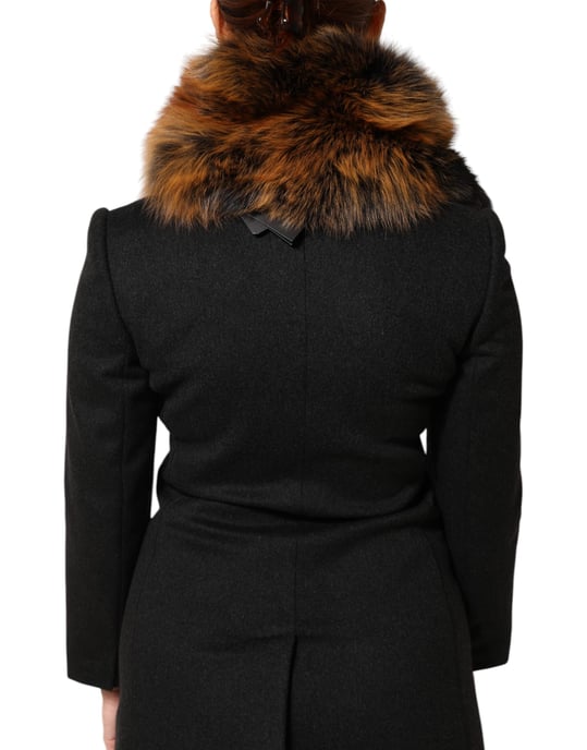 Bruine Rood Vos Bont Nek Cashmere Warmer Sjaal - Image 3