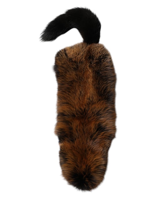 Bruine Rood Vos Bont Nek Cashmere Warmer Sjaal - Image 4