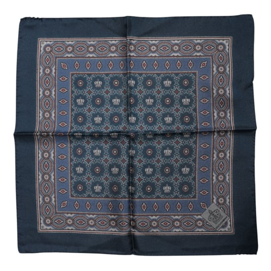 Blåtryckt sidenfoulard för män - Image 2
