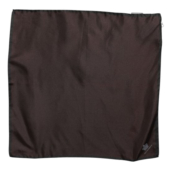Bruine DG Crown Zijde Vierkante Mannen Foulard Sjaal - Image 4
