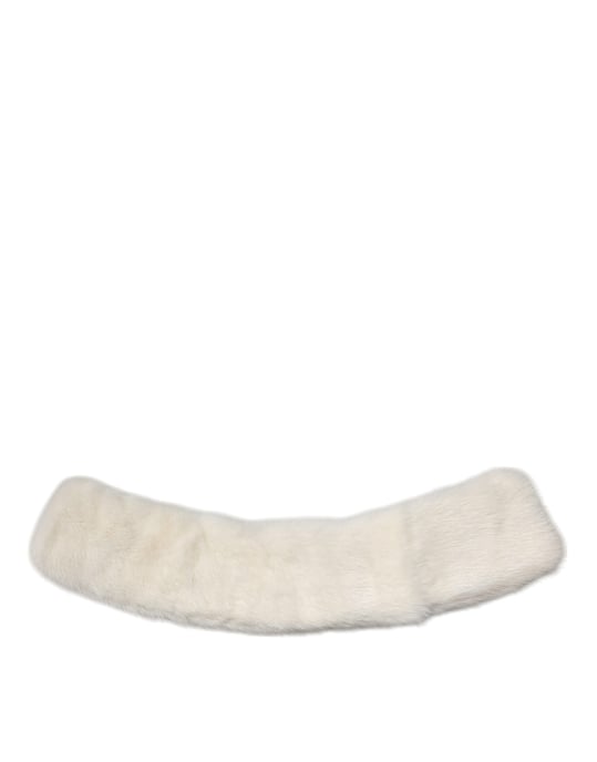 Witte Mink Bont Kraag Dames Sjaal voor om de Hals - Image 1