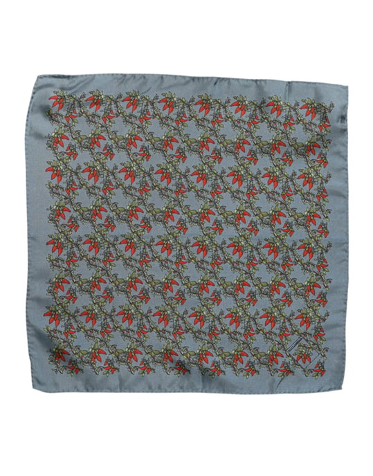 Grå Chilis Silkesfyrkantig Herr Foulard Scarf - Image 1