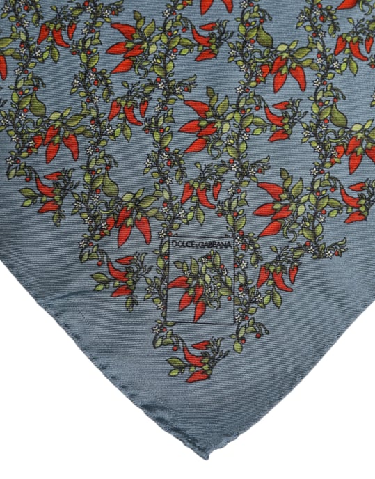 Grå Chilis Silkesfyrkantig Herr Foulard Scarf - Image 2
