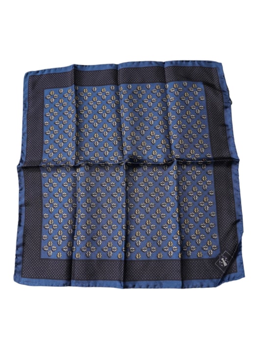 Blå Nyckelpiga Silkesfyrkantig Näsduksscarf - Image 1