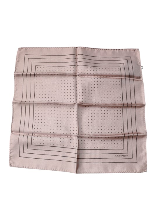 Roze Gekleurde Stippen Vierkante Zakdoek Sjaal - Image 1