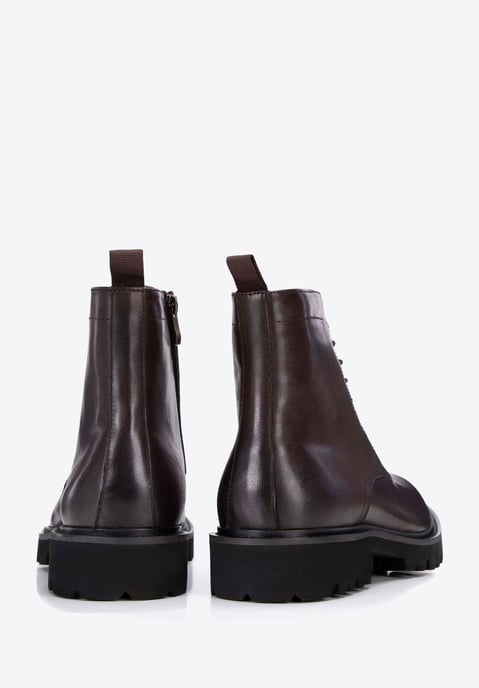 Wittchen Heren Leren Veterschoenen Bruin Natuurlijk Leer - Image 3