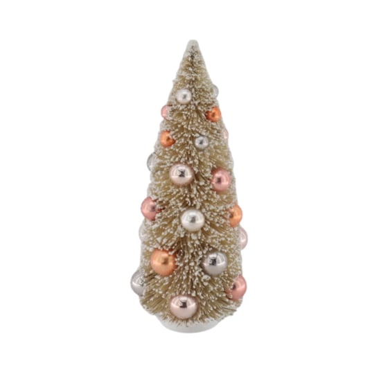 House Vitamin Christmas decoration christmas tree with colored balls sisal/polysterene - - Image 1