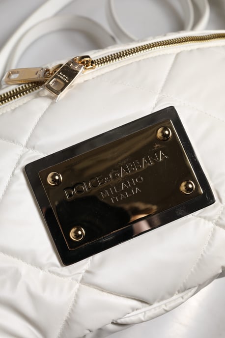 Vit kviltad logoplack bältesmidjeväska - Image 5