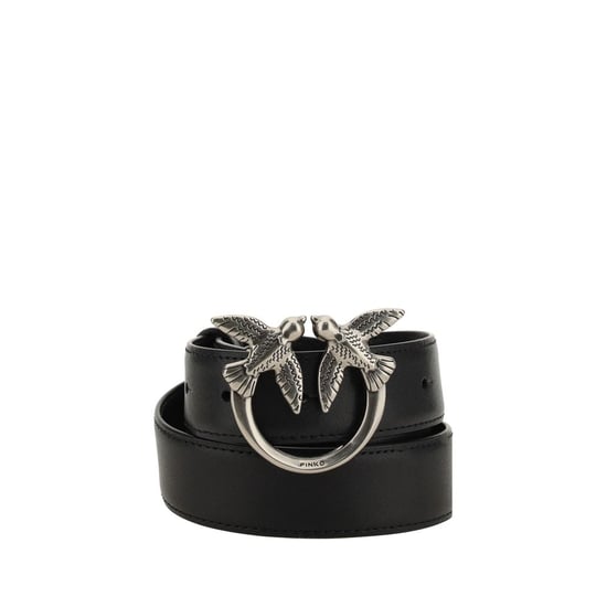 PINKO Zwarte Kalfskin Bos Taurus Regular Riem - Image 1