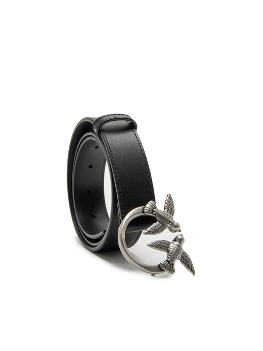 PINKO Zwarte Kalfskin Bos Taurus Regular Riem - Image 3