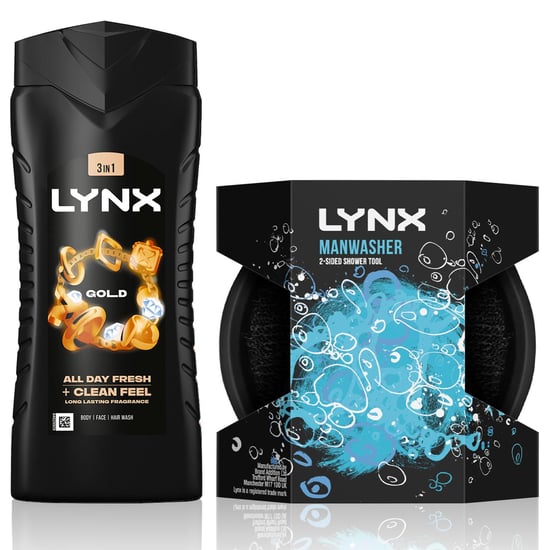 6x Lynx Sunset Fresh 3 in 1 Body Wash 500ml with Manwasher 2-Sided Shower Tool - Image 2